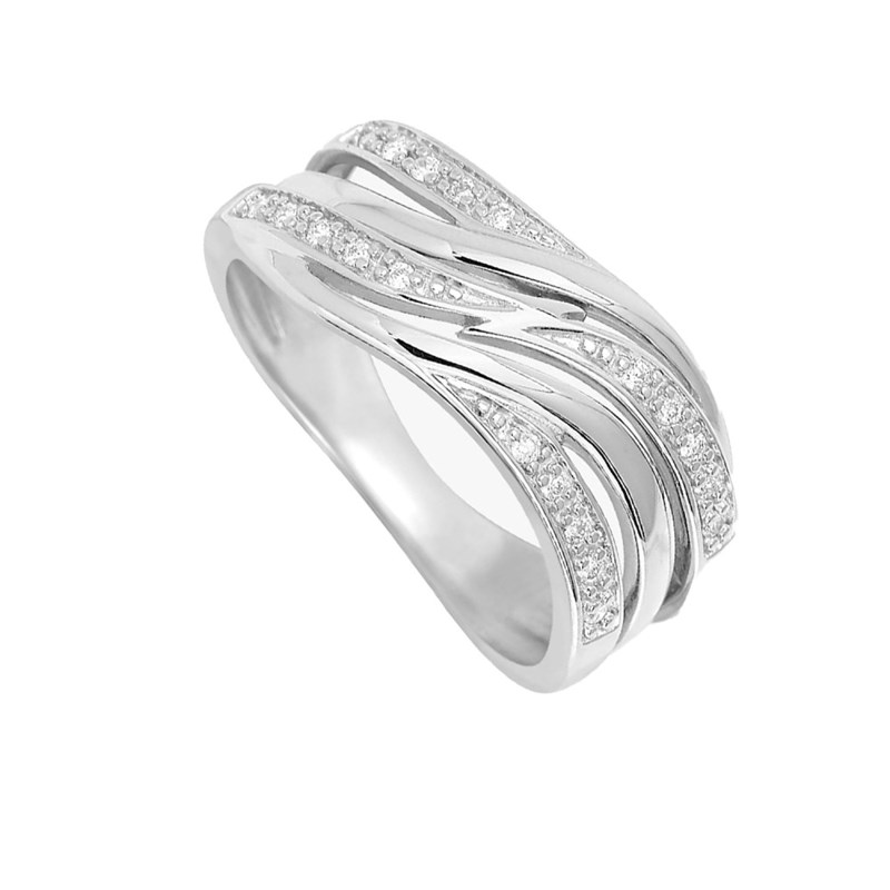 Bague Femme - Or 18 Carats - Diamant 0,09 Carats