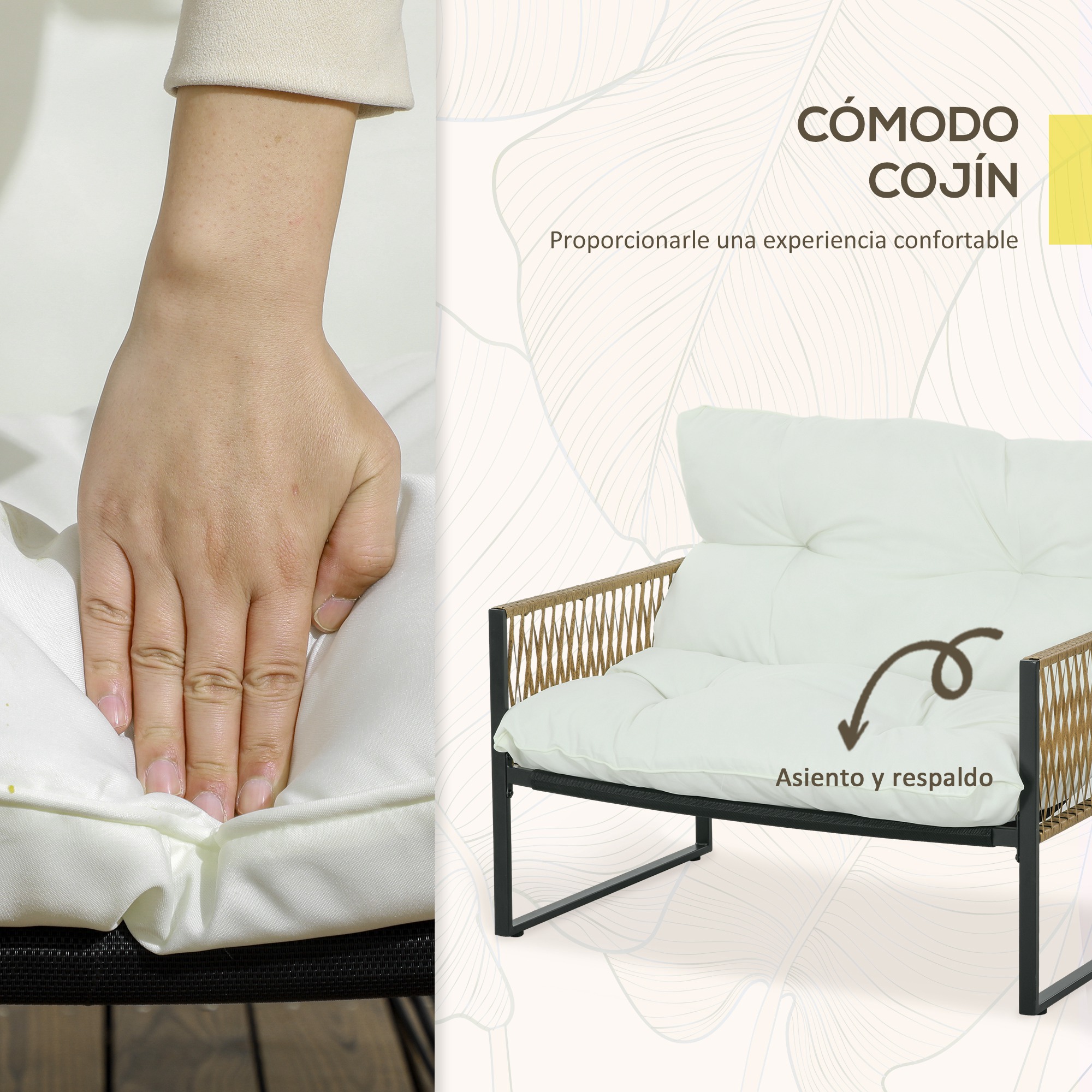 Móveis de jardim Outsunny na cor creme