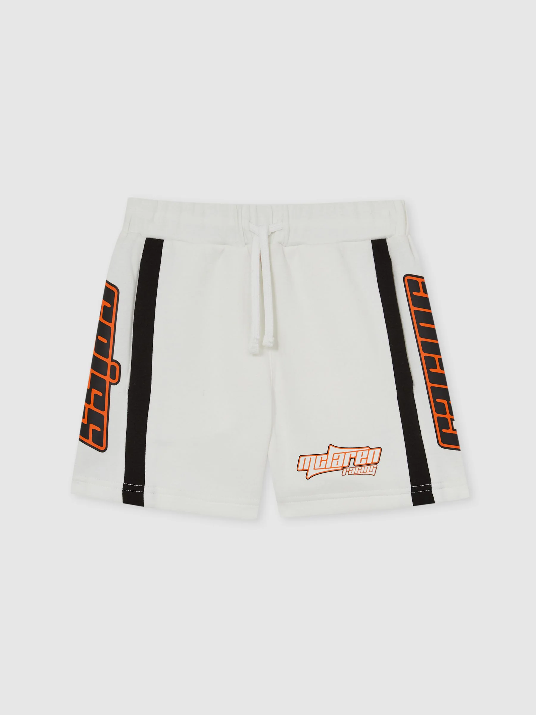 Wit - Reiss Ride Uniseks Fit McLaren F1 Team Trekkoord Shorts
