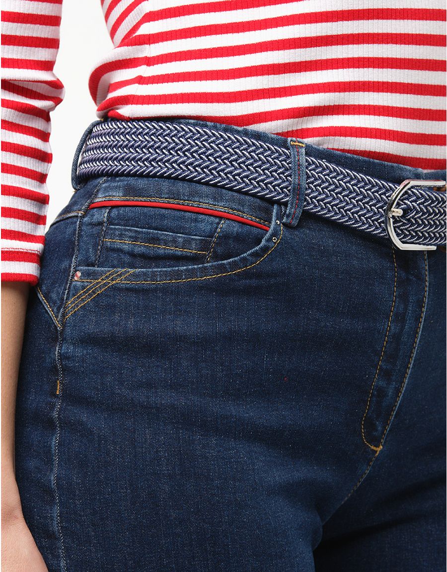 Jean slim bleu coton