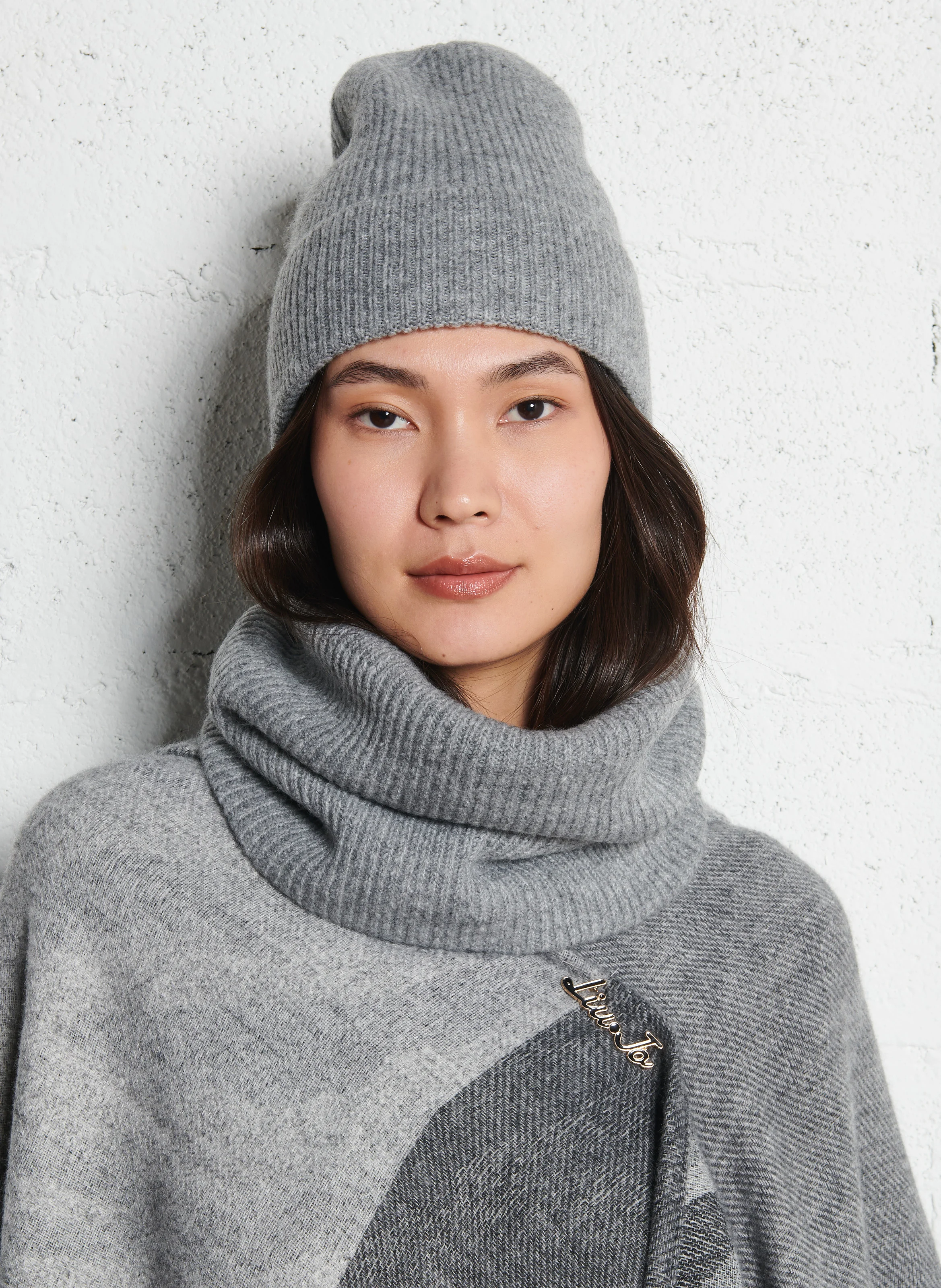 Ensemble bonnet et cache-cou | Gris