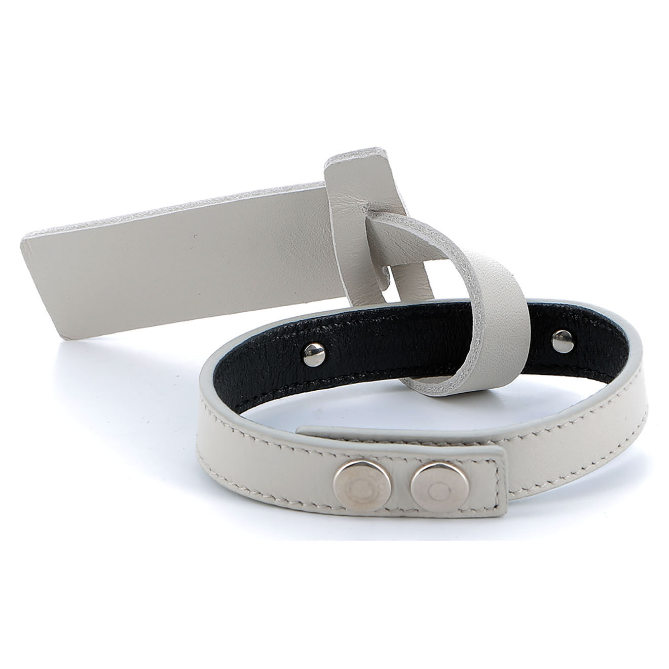 Saint Laurent Bracelet en Cuir gris - Neuf sans étiquette
