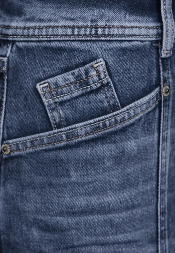 5-Pocket Jeansrock - heavy mid blue wash