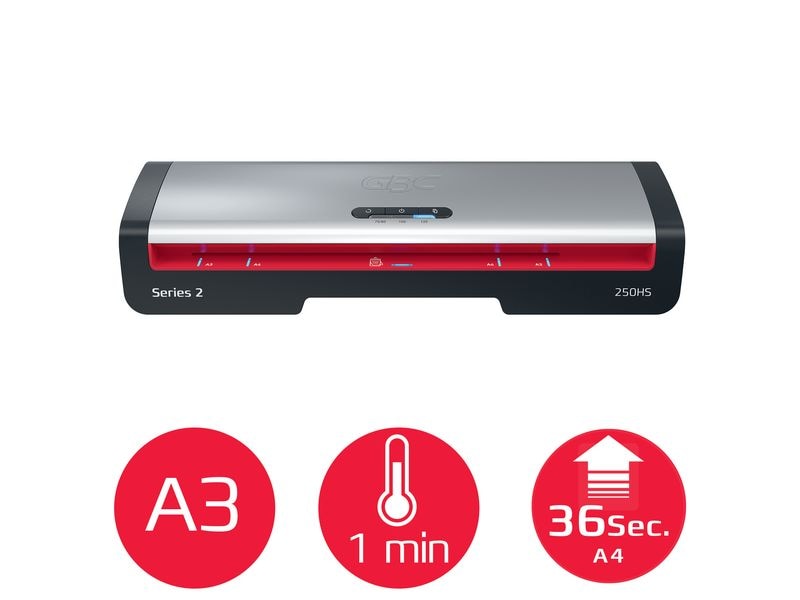 GBC Heisslaminator 250HS A3 125 µm Schnelles A3 Heisslaminiergerät mit automatischer Abschaltung