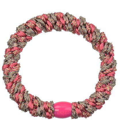 Kknekki Haargummi - Rosa/Braun Glitzer