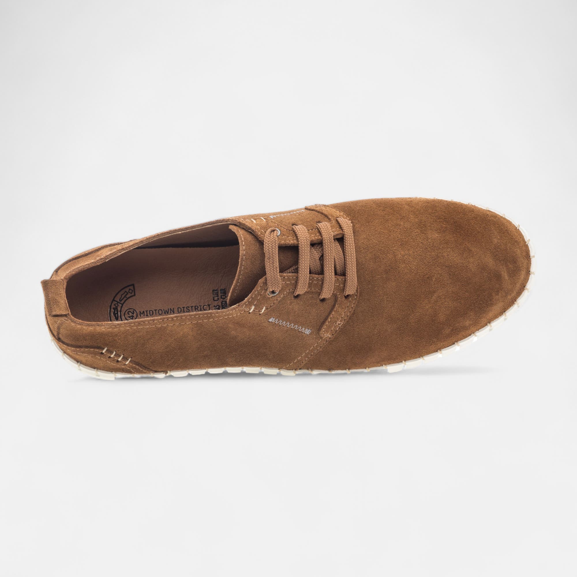 Derbies Homme en cuir cognac