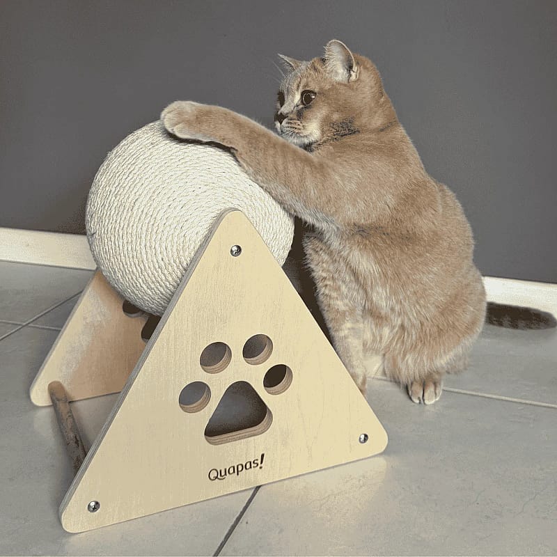 Quapas! Cat scratching white jute ball Large Kat | 13613