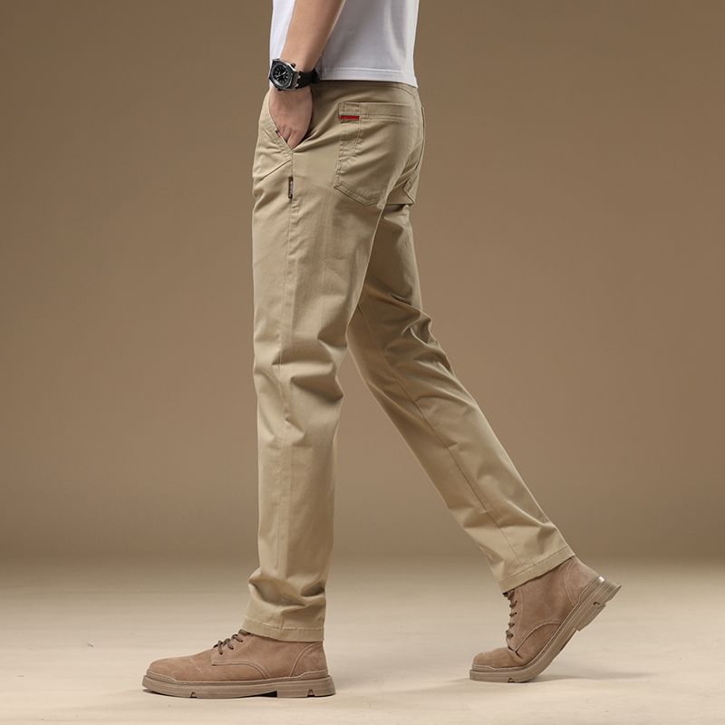 Nataro - Halfhoge effen rechte broek