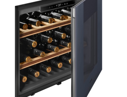 SMEG - Cave à vin encastrable de service CVI121G, froid brassé, niche de 45 cm