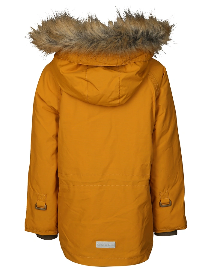 Funktions-Winterjacke MATWALLY FAUX FUR mit Kunstfellbesatz in curry