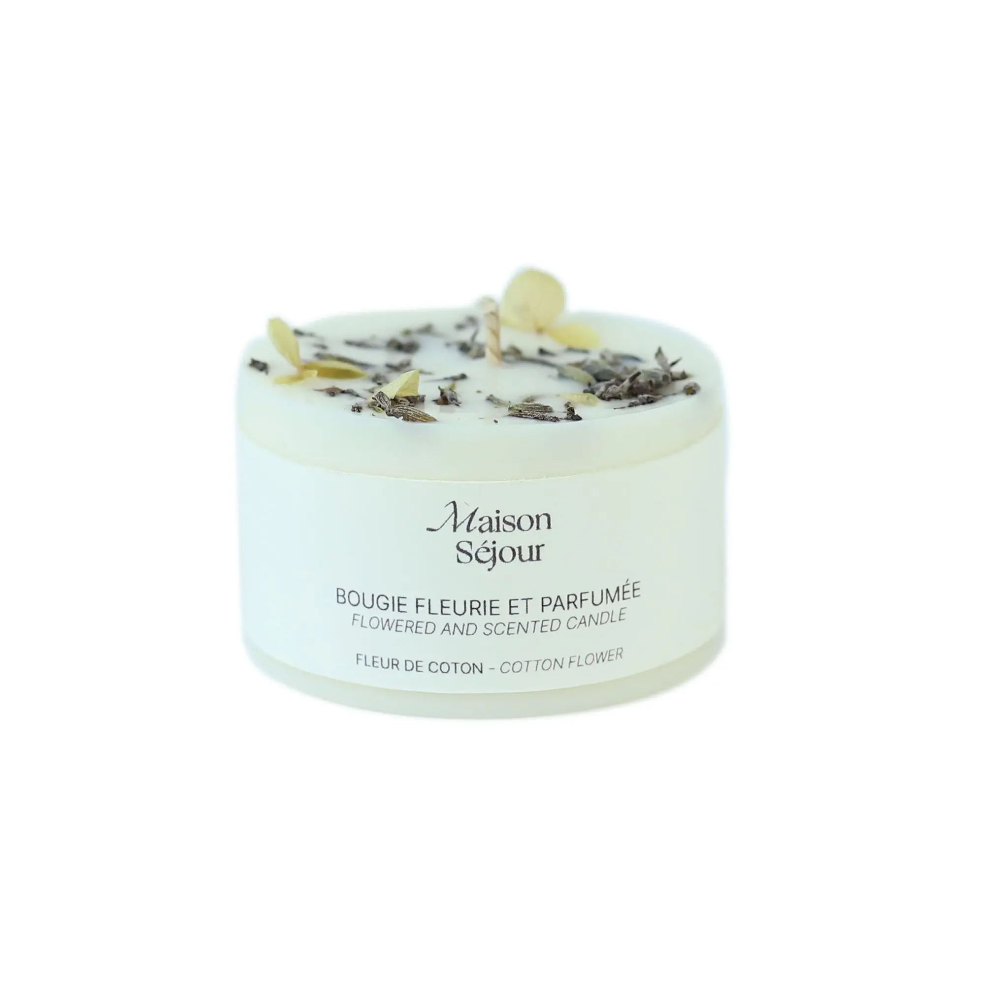 Maison Séjour - Fleur de coton Bougie fleurie et parfumée- Nouveautés