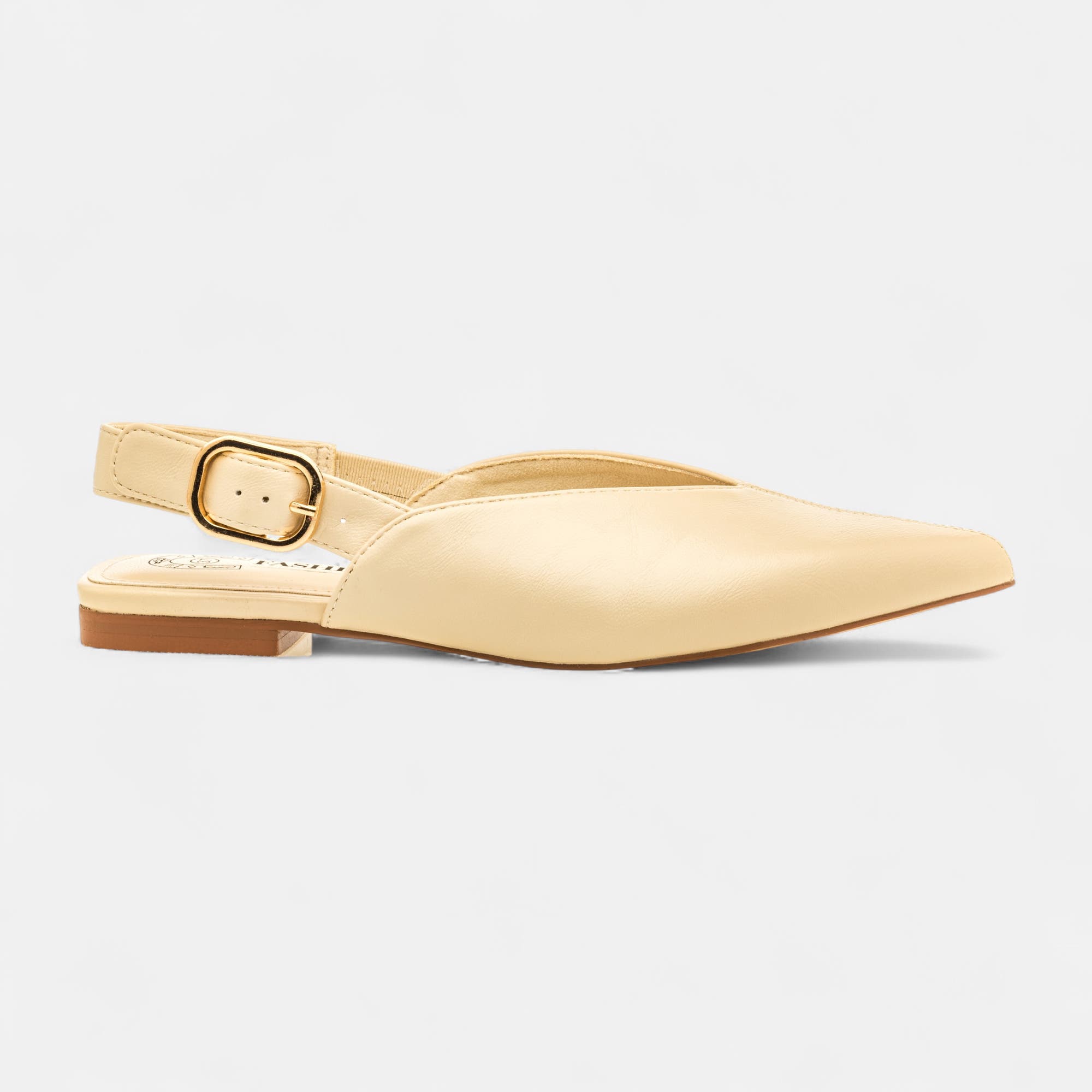 Escarpins avec bride arrière Femme beige