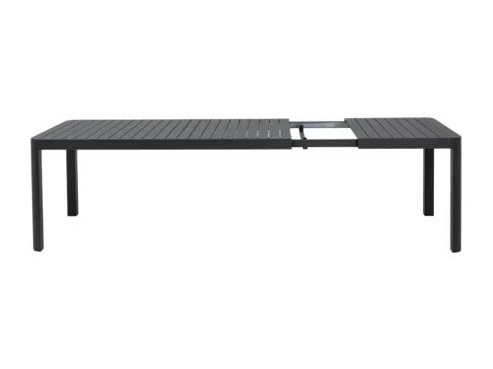 Table de jardin grise en aluminium Kaïa
