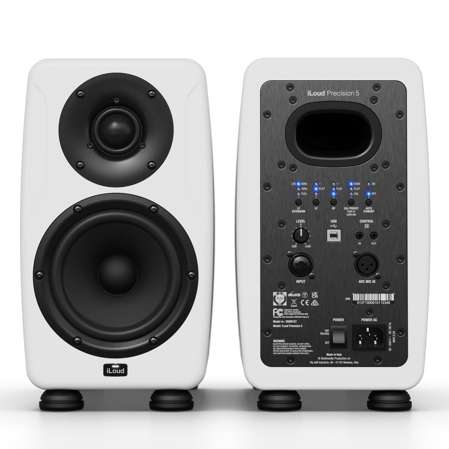 IK Multimedia iLoud Precision 5 actieve studiomonitor wit (per stuk)