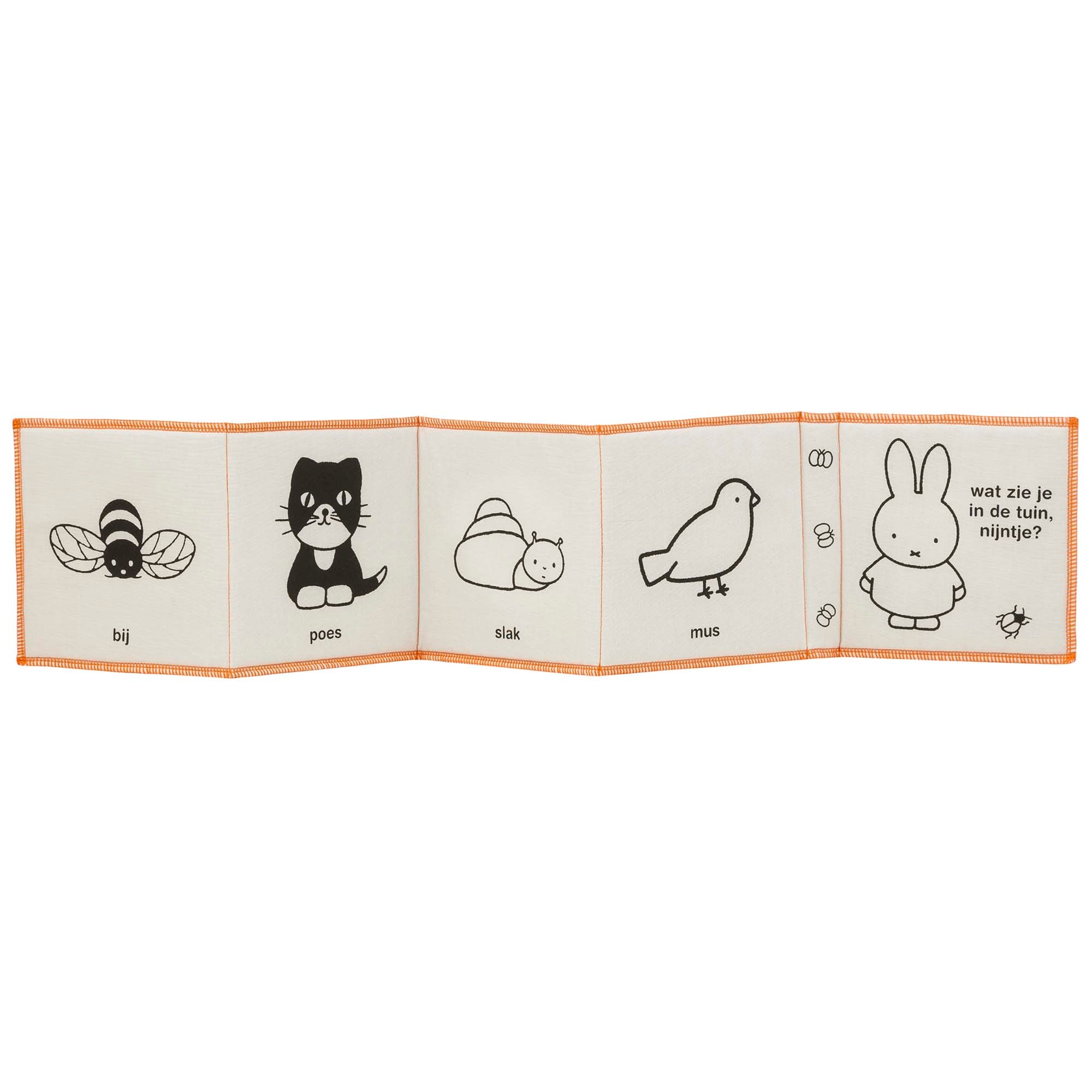 Stoffen babyboekje wat zie je in de tuin, Nijntje?  - kinderboeken - Prénatal