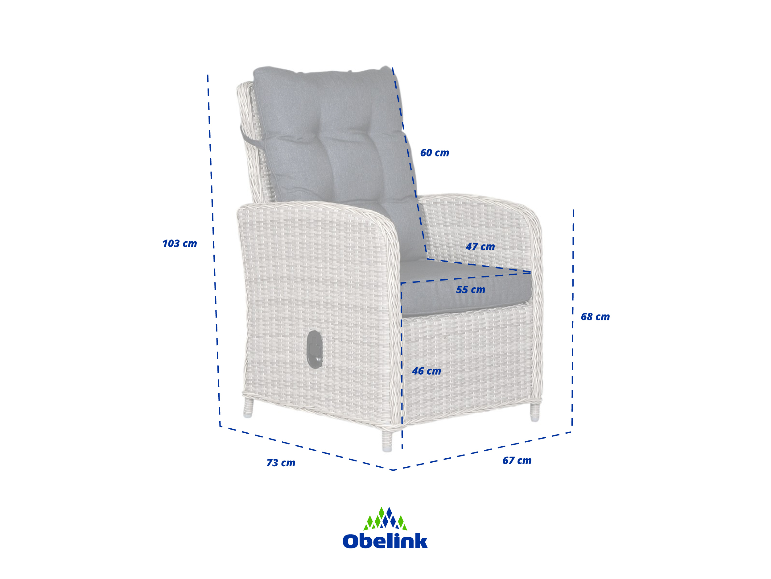 Outdoor Feelings Savino Off White loungestoel