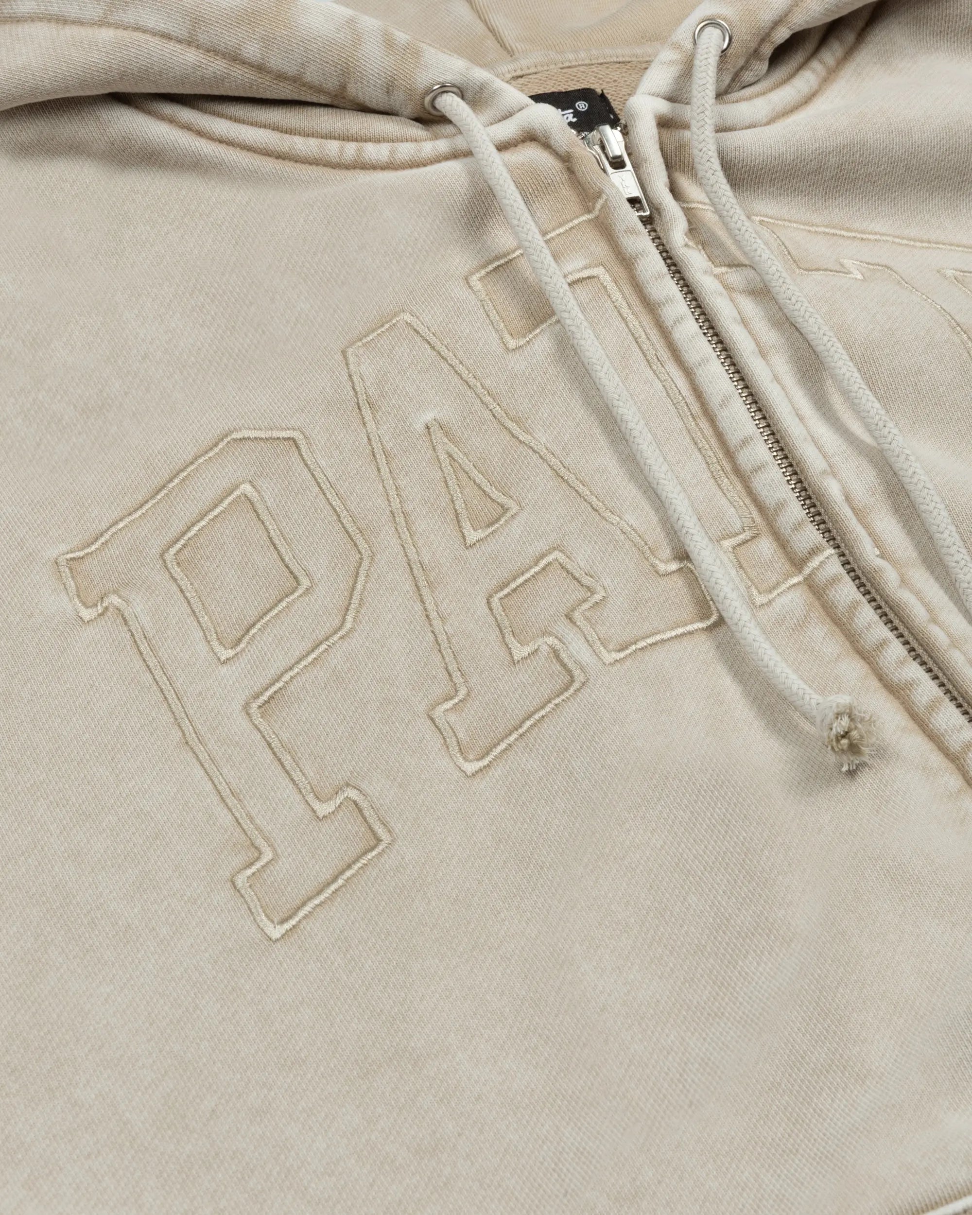 Patta Loopback Logo Zip Hooded Sweater (Irish Cream)