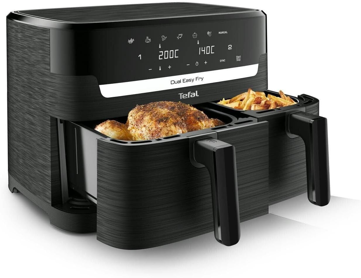 Tefal® EY901N10 Dual Easy Fry Heißluftfritteuse schwarz