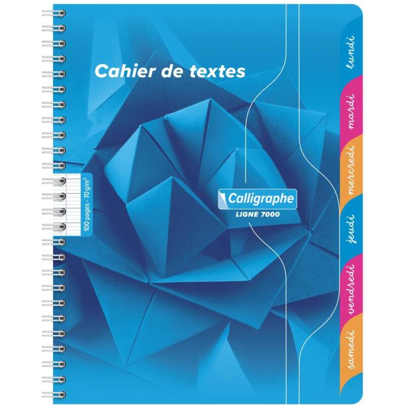 Textes reliure intégrale 7000 17x22 cm 100 pages grands carreaux 70 g - Assortis
