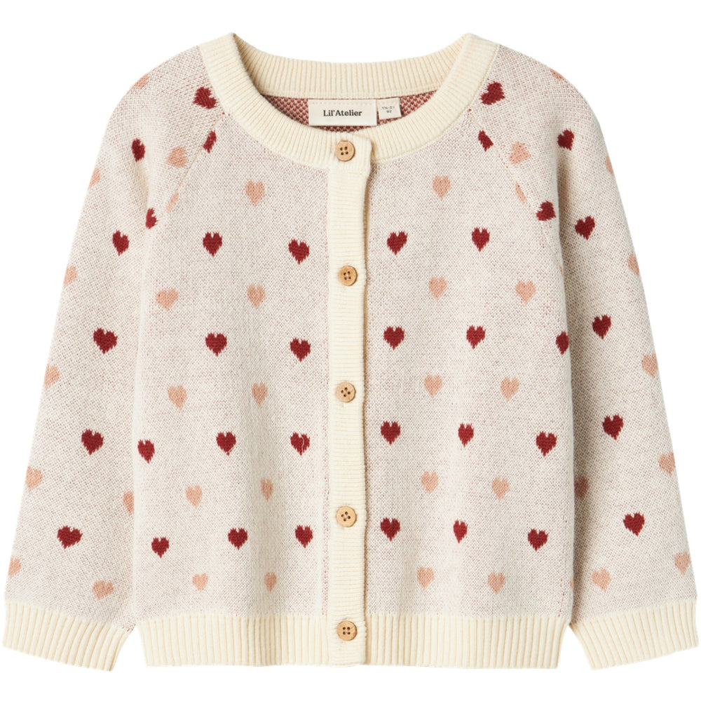 Køb Lil'Atelier Turtledove Saran Strik Cardigan Heart