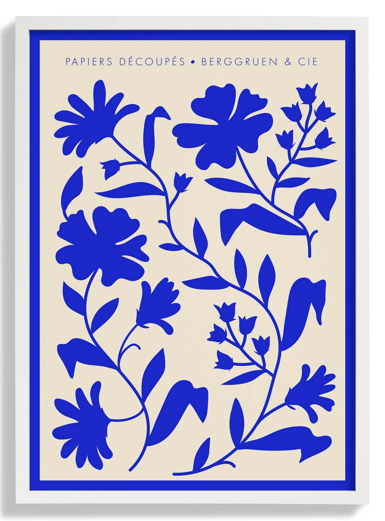 Wild Flowers Blue Papiers Découpés Kunstausstellung