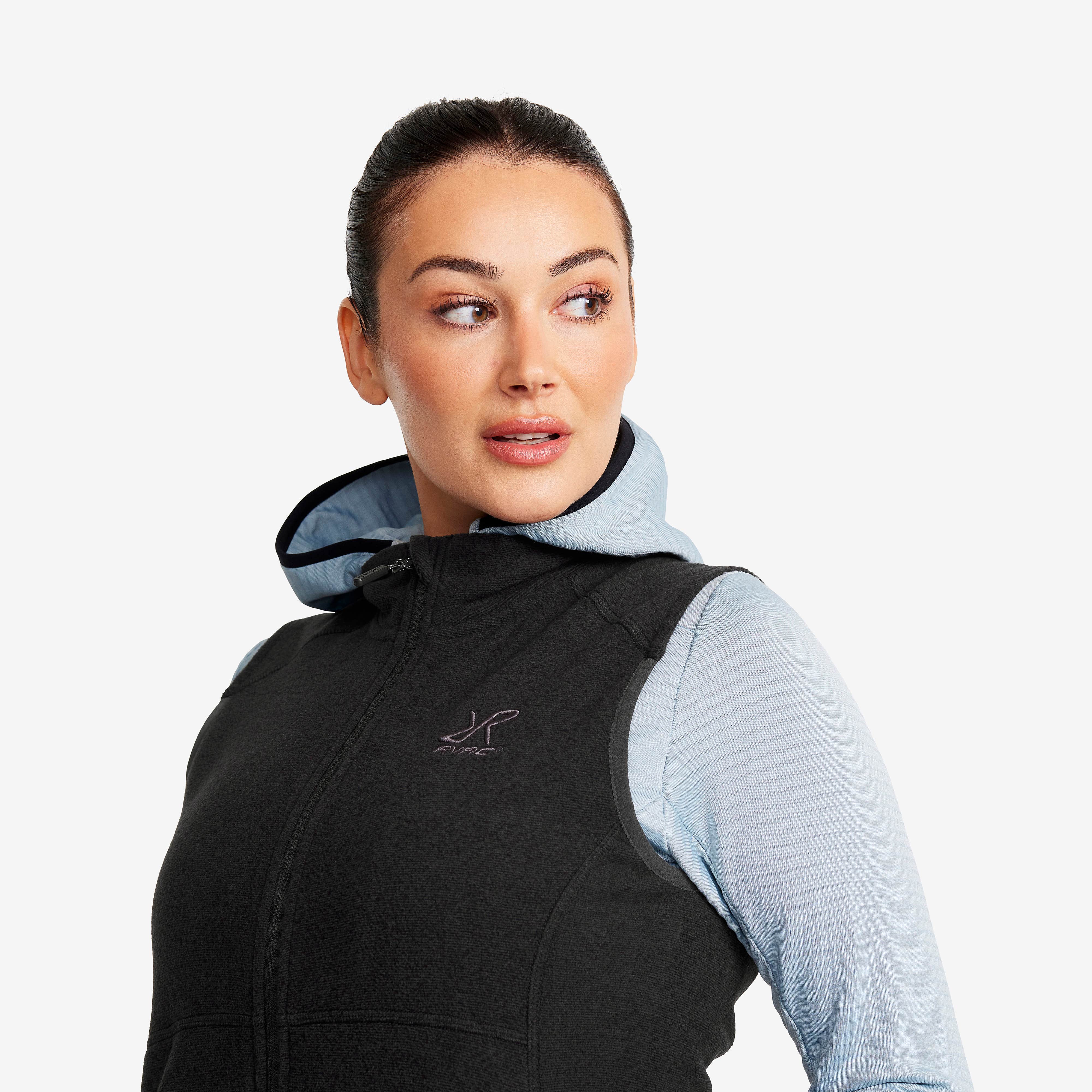 Essential Fleece Vest Dame Black