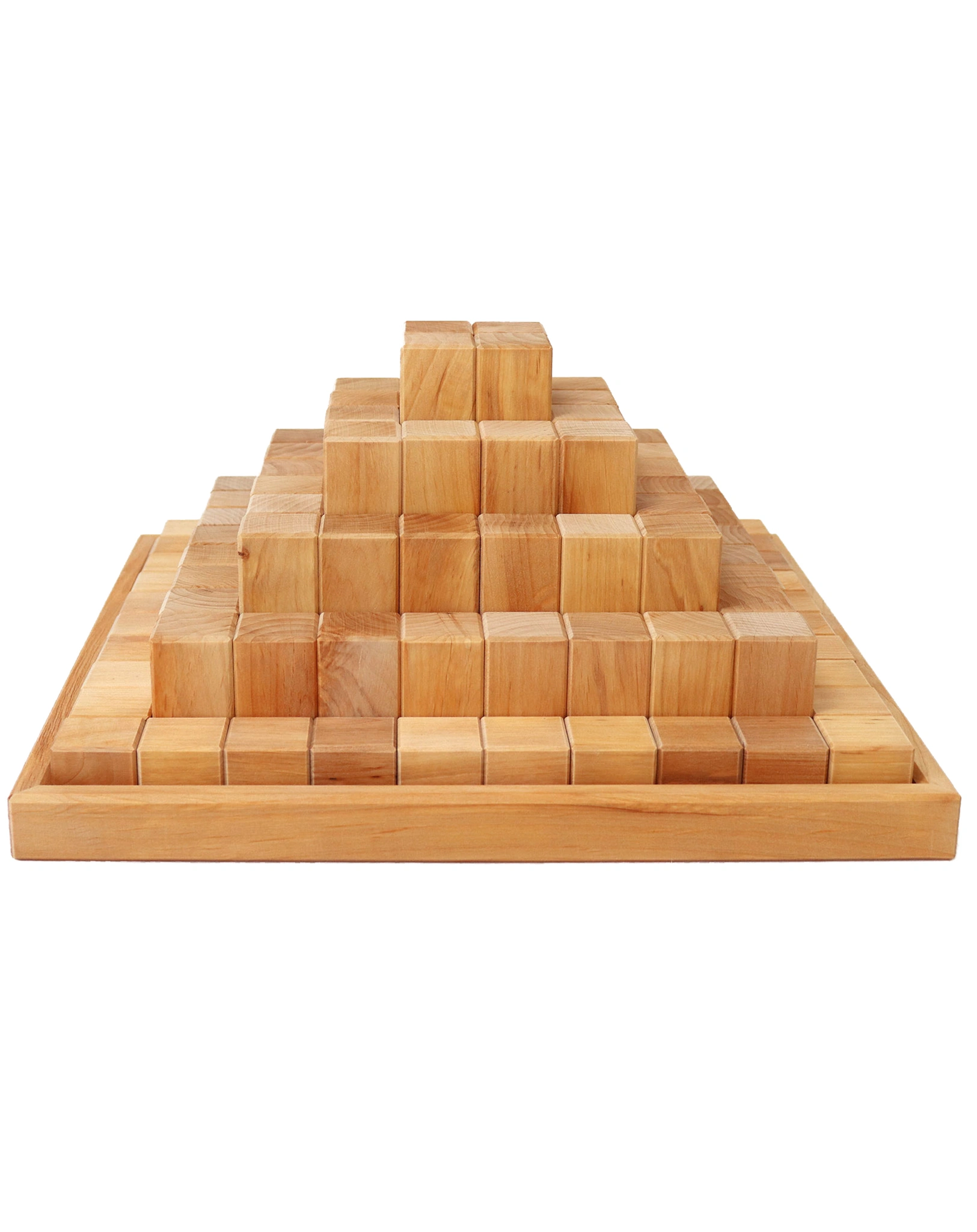 Holz-Stufenpyramide NATUR 100-teilig
