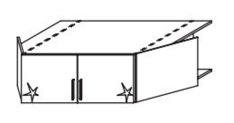 Eckschrankaufsatz - Sonoma Eiche - weiß - 117 cm