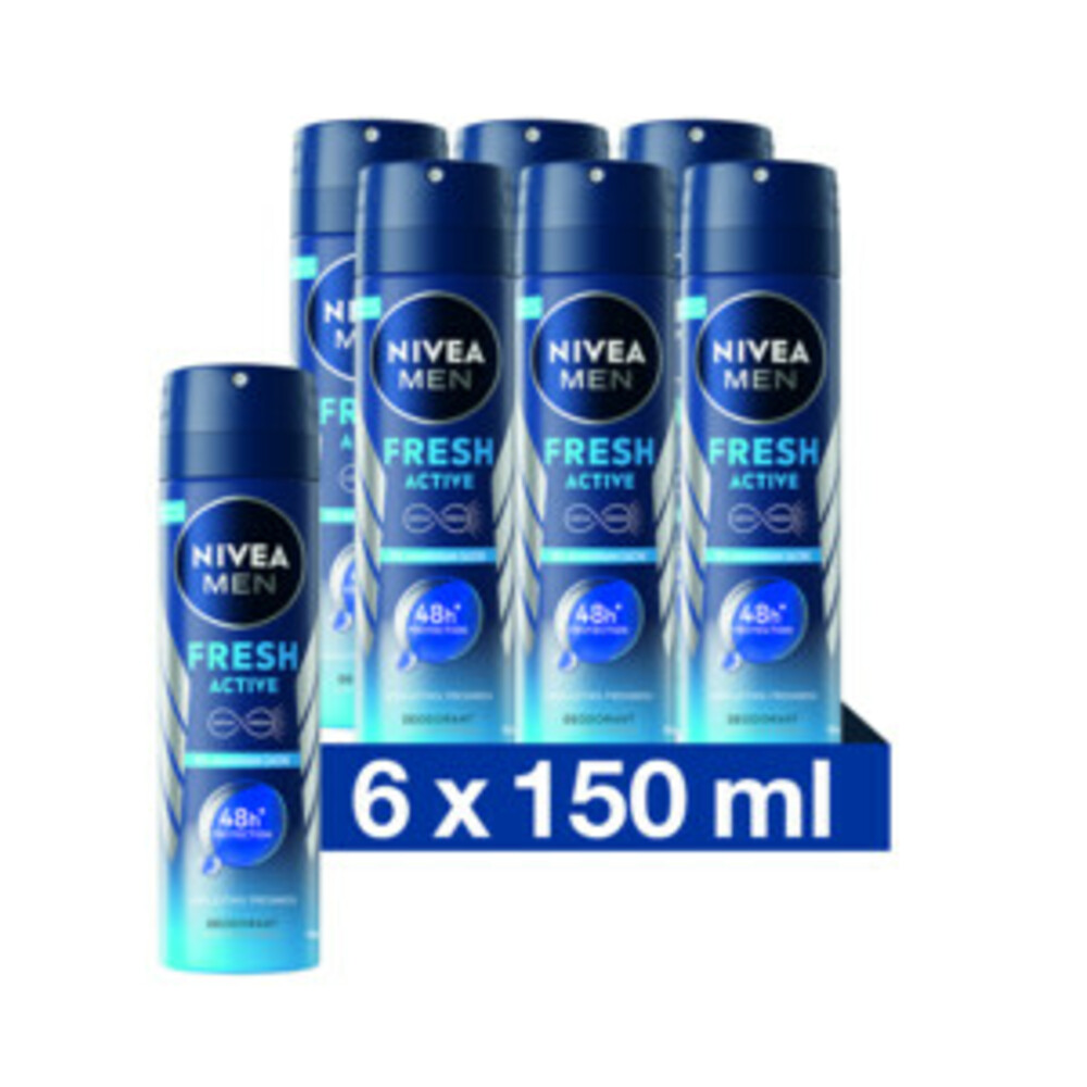 6x Nivea Men Deodorant Spray Fresh Active150 ml