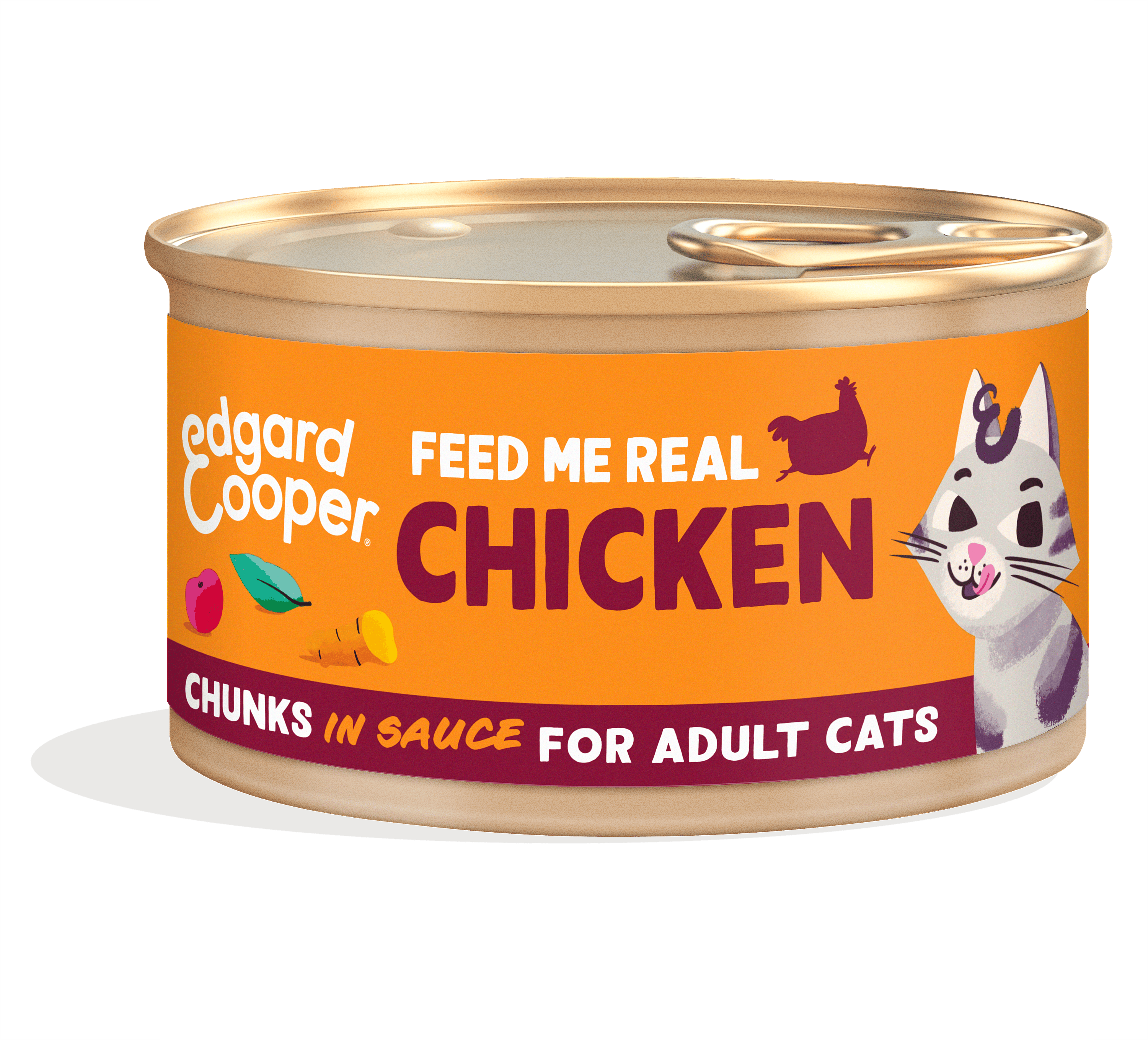 Edgard & Cooper Blikjes Kip Chunks Adult Kat 18 x 85 gram | 12552