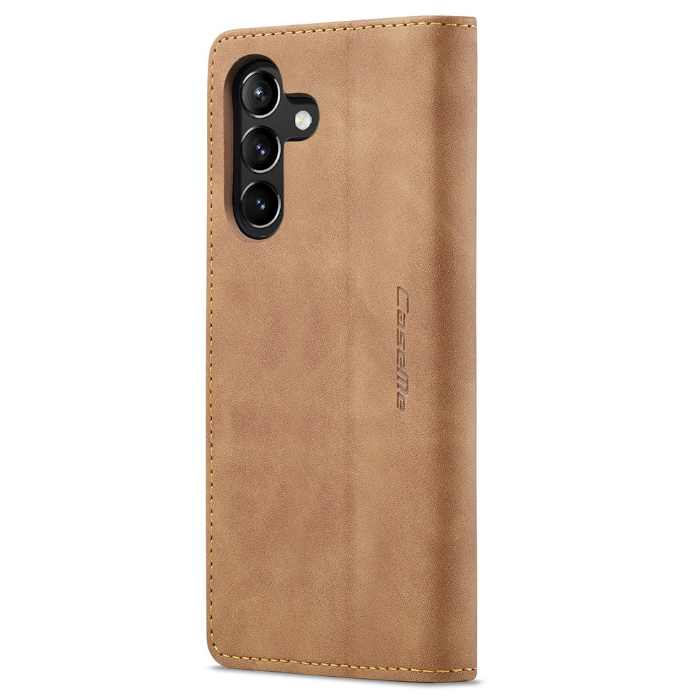 Samsung Galaxy A54 5G Leder Tasche Flip Wallet Etui mit Kartenfächern - Hellbraun