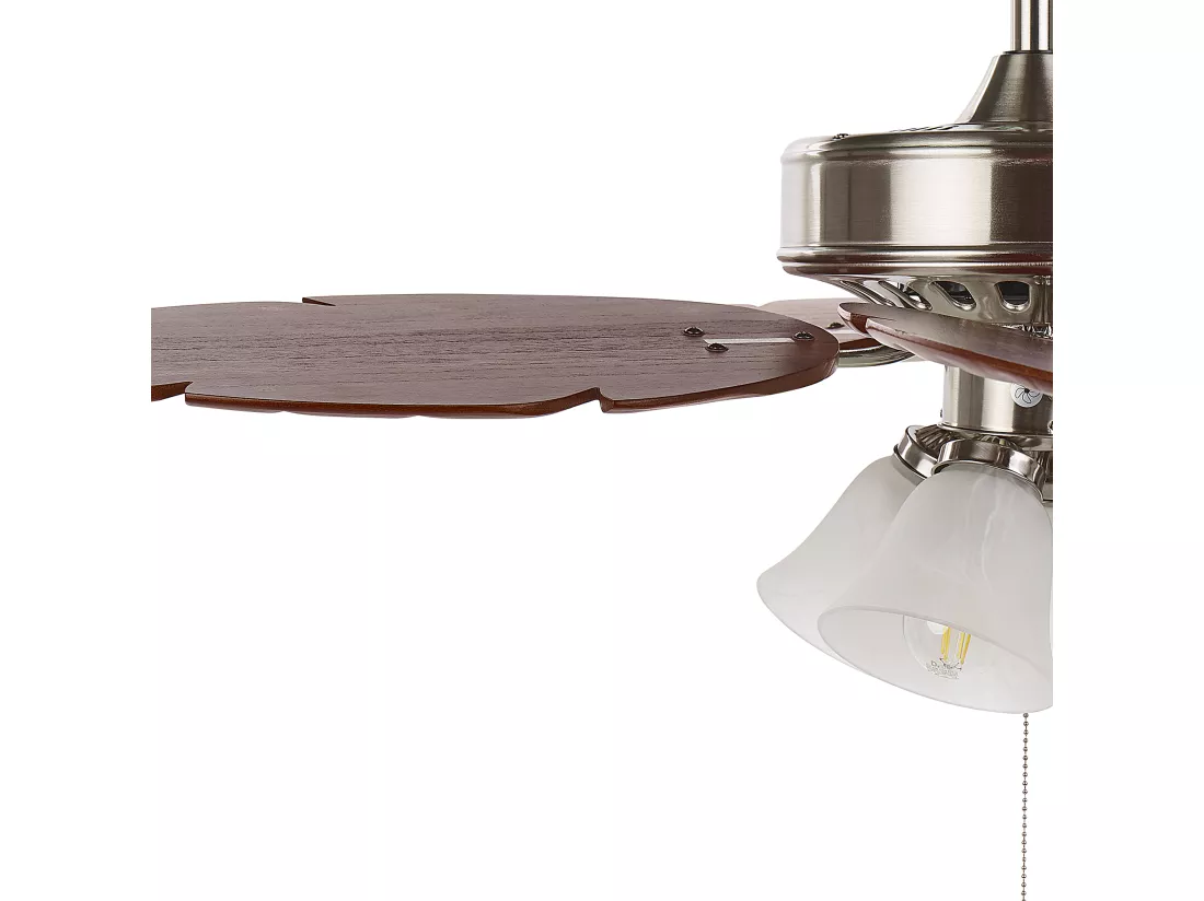 Ventilateur de plafond avec lampe GILA Argenté