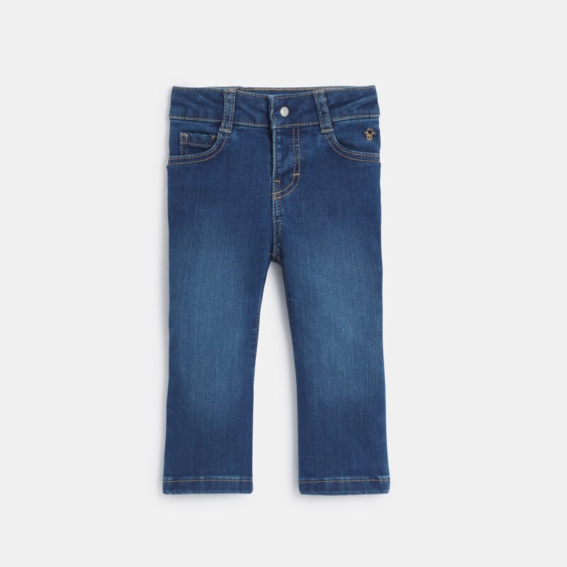 Jean bootcut denim bleu bébé fille Bleu
