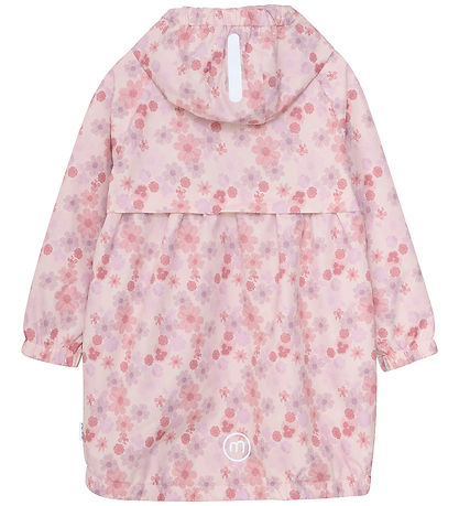 Minymo Regenjacke - PE - Peach Peitsche m. Blumen