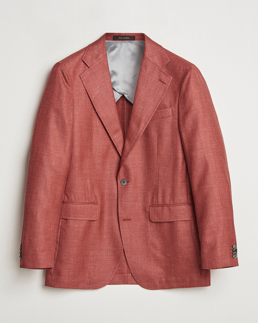Oscar Jacobson Fellow EVO Wool/Silk/Linen Blazer Red