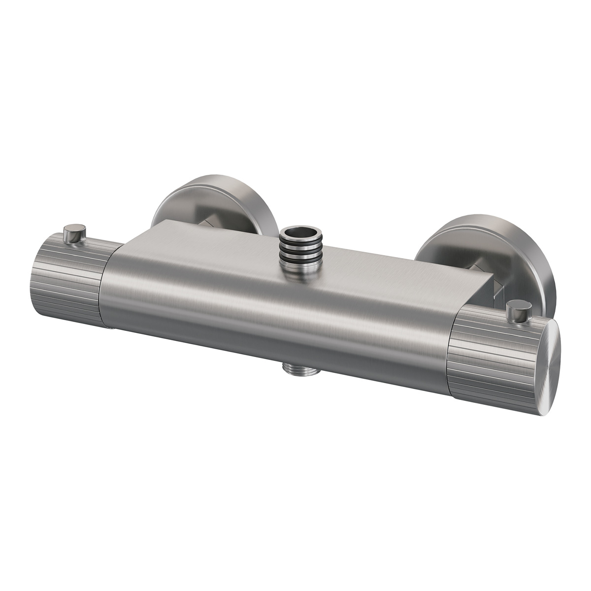 Brauer Stripe opbouw regendouche met 25cm hoofddouche en 3 standen handdouche RVS geborsteld PVD