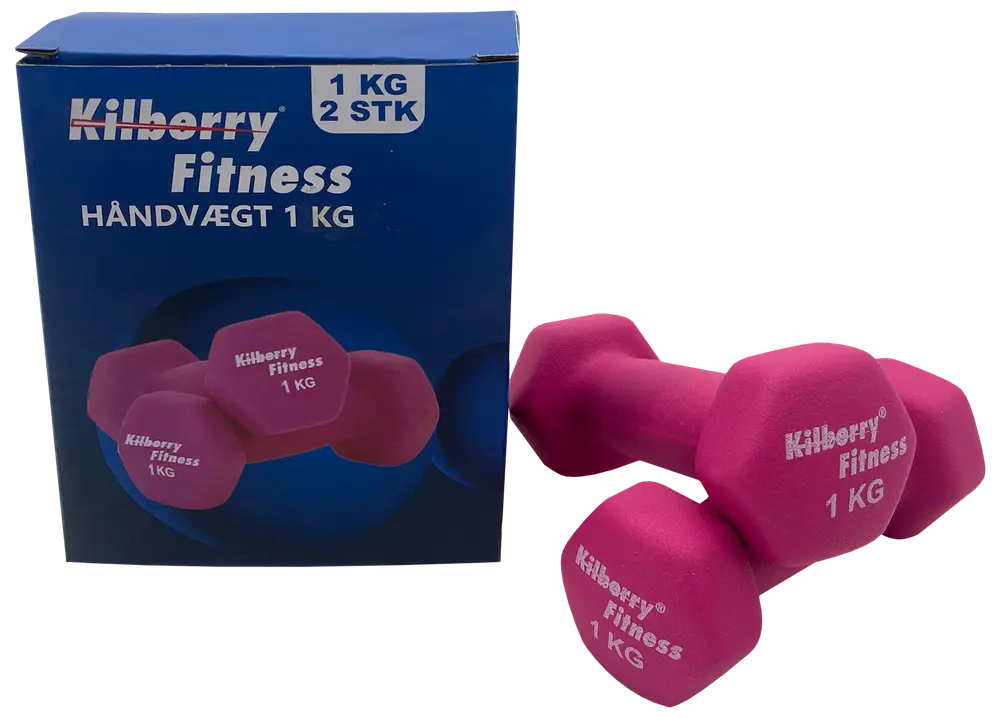 Kilberry Fitness Håndvægt 1 kg 2-pak