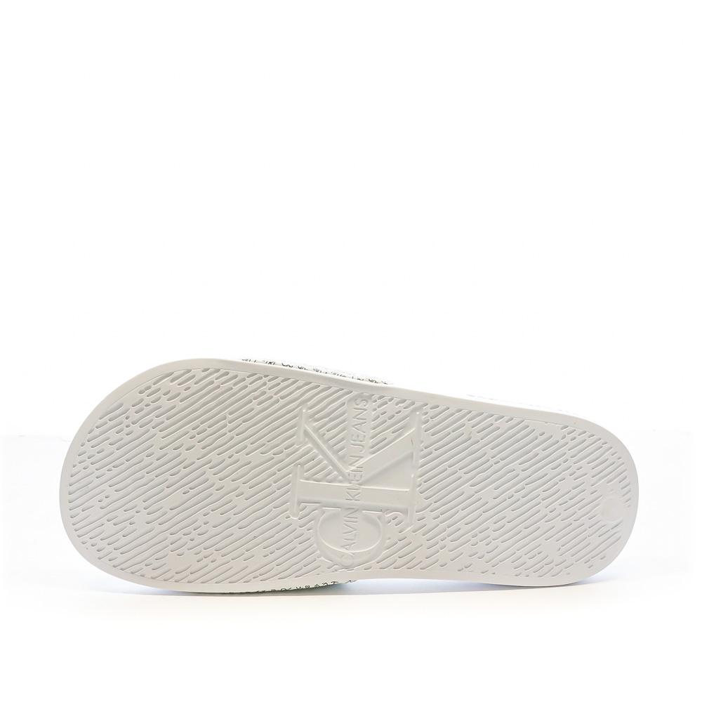 Calvin Klein Jeans Claquette Blanche Femme Calvin Klein Jeans Slide