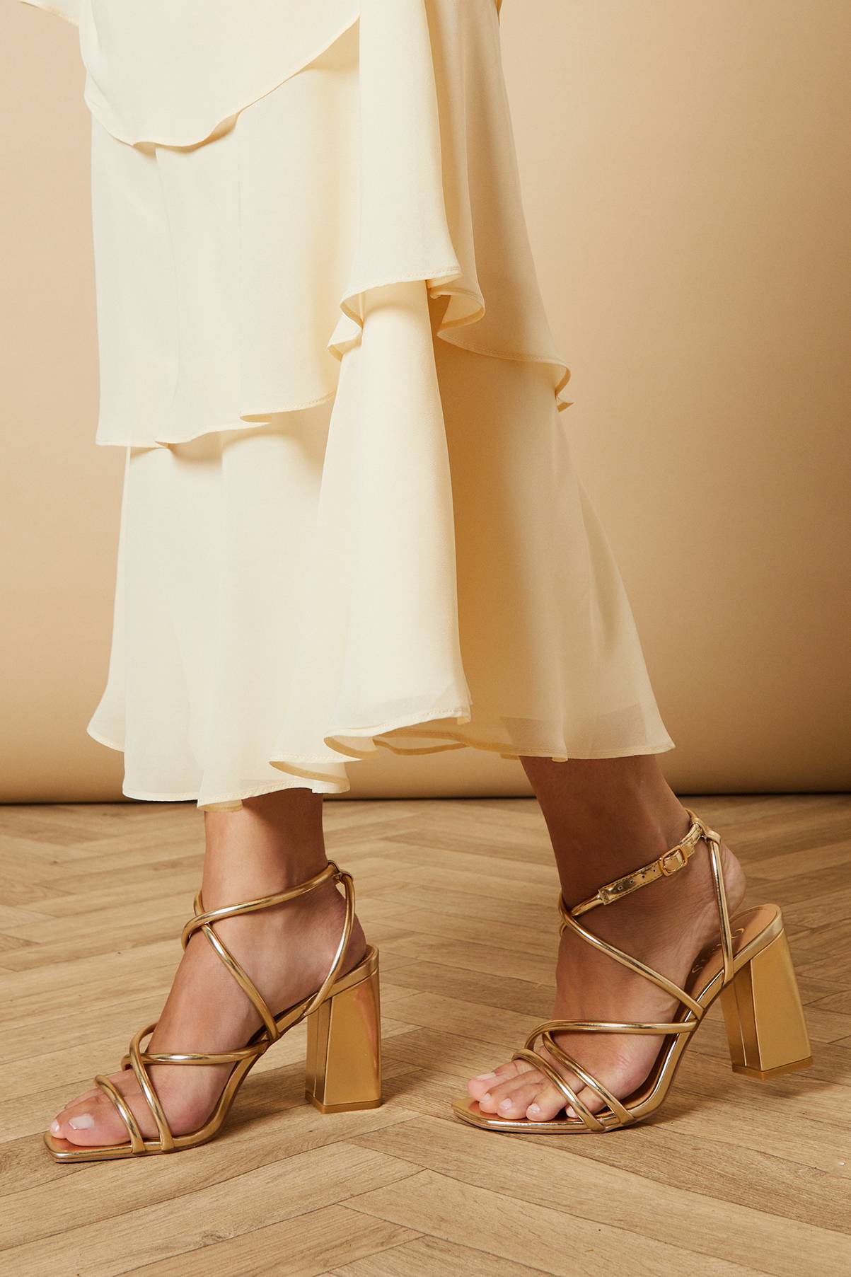 Oasis Sandales à Talons Hauts Carrés à Brides Molly en synthétiquecuir