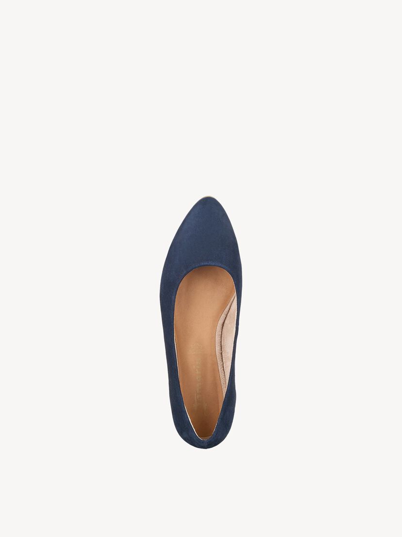Leren Ballerina - blauw