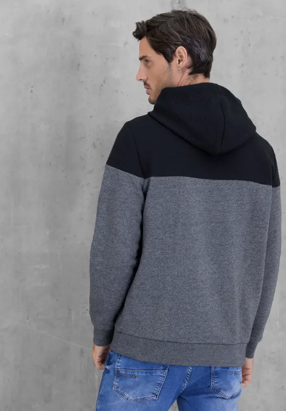 Sweatshirt mit Kapuze - deep navy blue melange