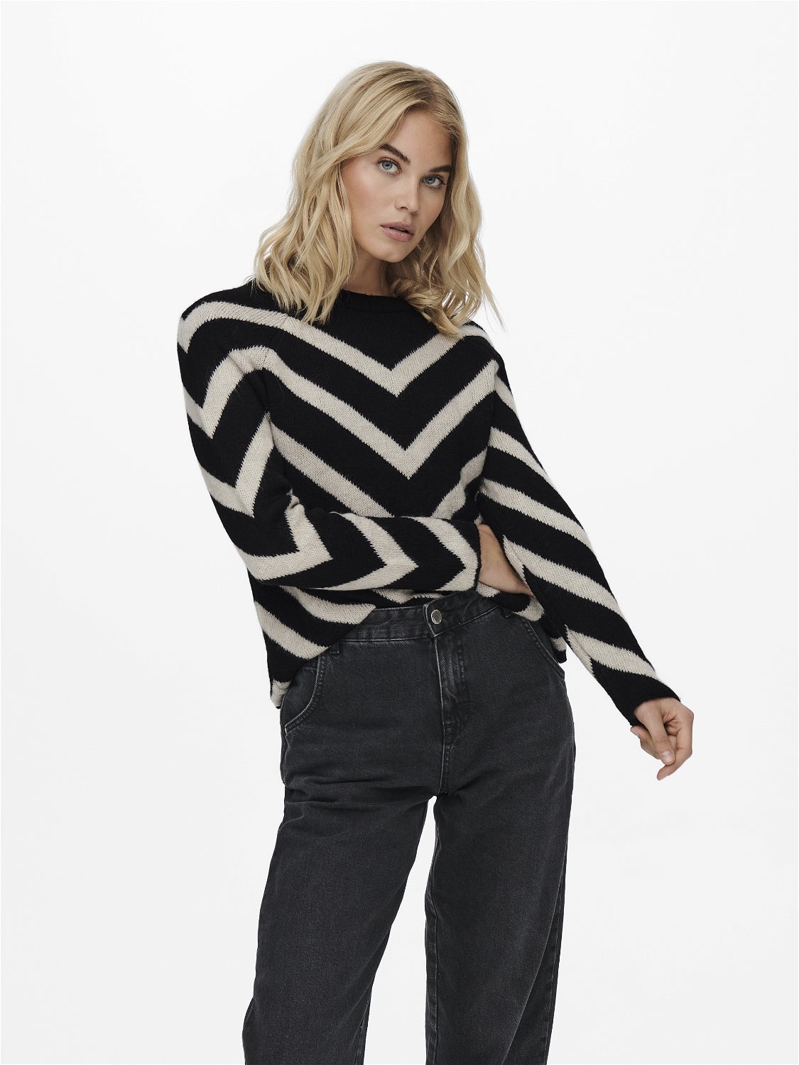ONLELIZA Strickpullover Black