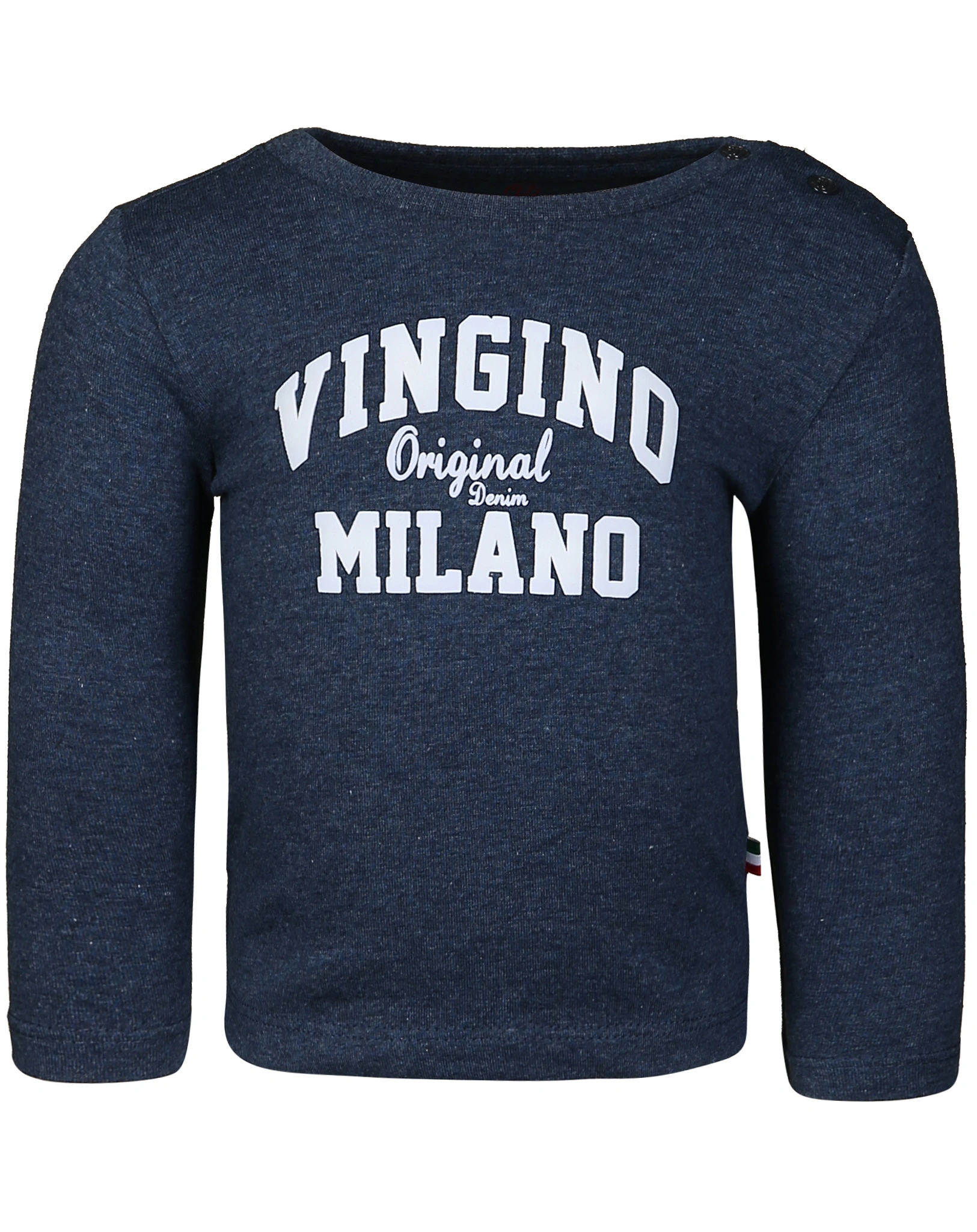 Langarmshirt JAY BABY in dunkelblau melange