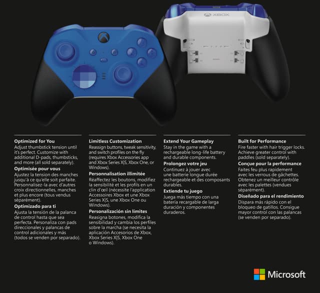 Xbox Series Elite trådløs controller Series 2 Core (blå)