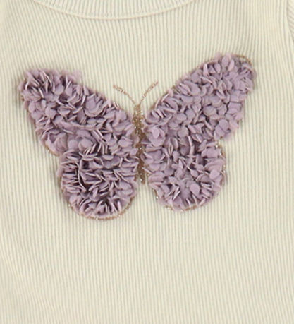 Name It Body L/Æ - Rib - NbfBolia - Summer Sand m. Schmetterling
