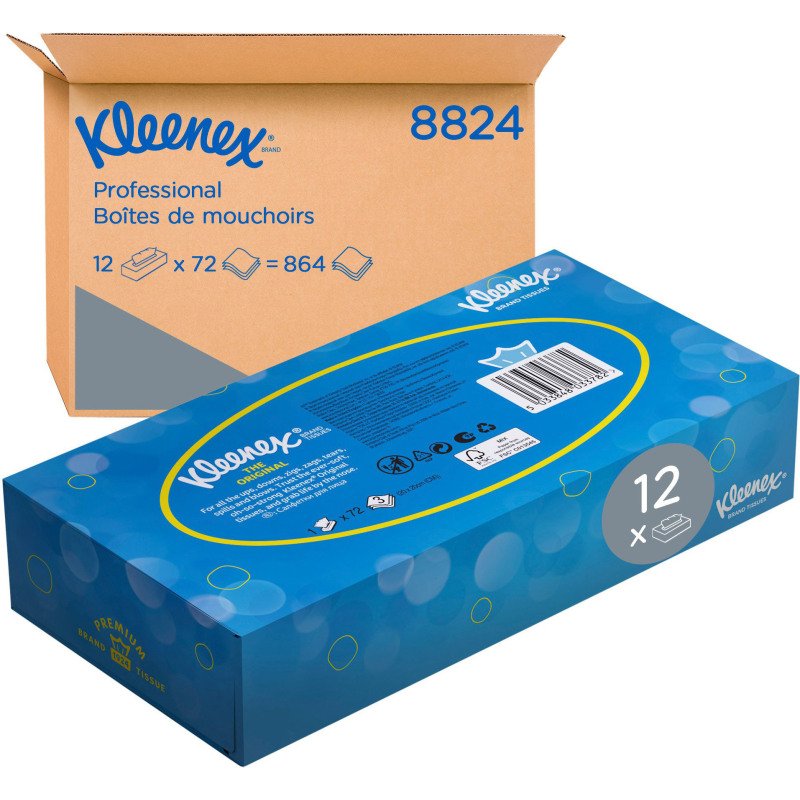 Mouchoirs triple épaisseur Kleenex - Boîte de 72