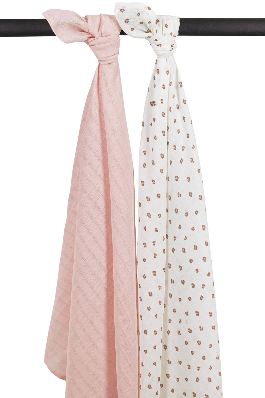hydrofiele swaddle Mini Panther 120x120 cm - set van 2 Soft Pink