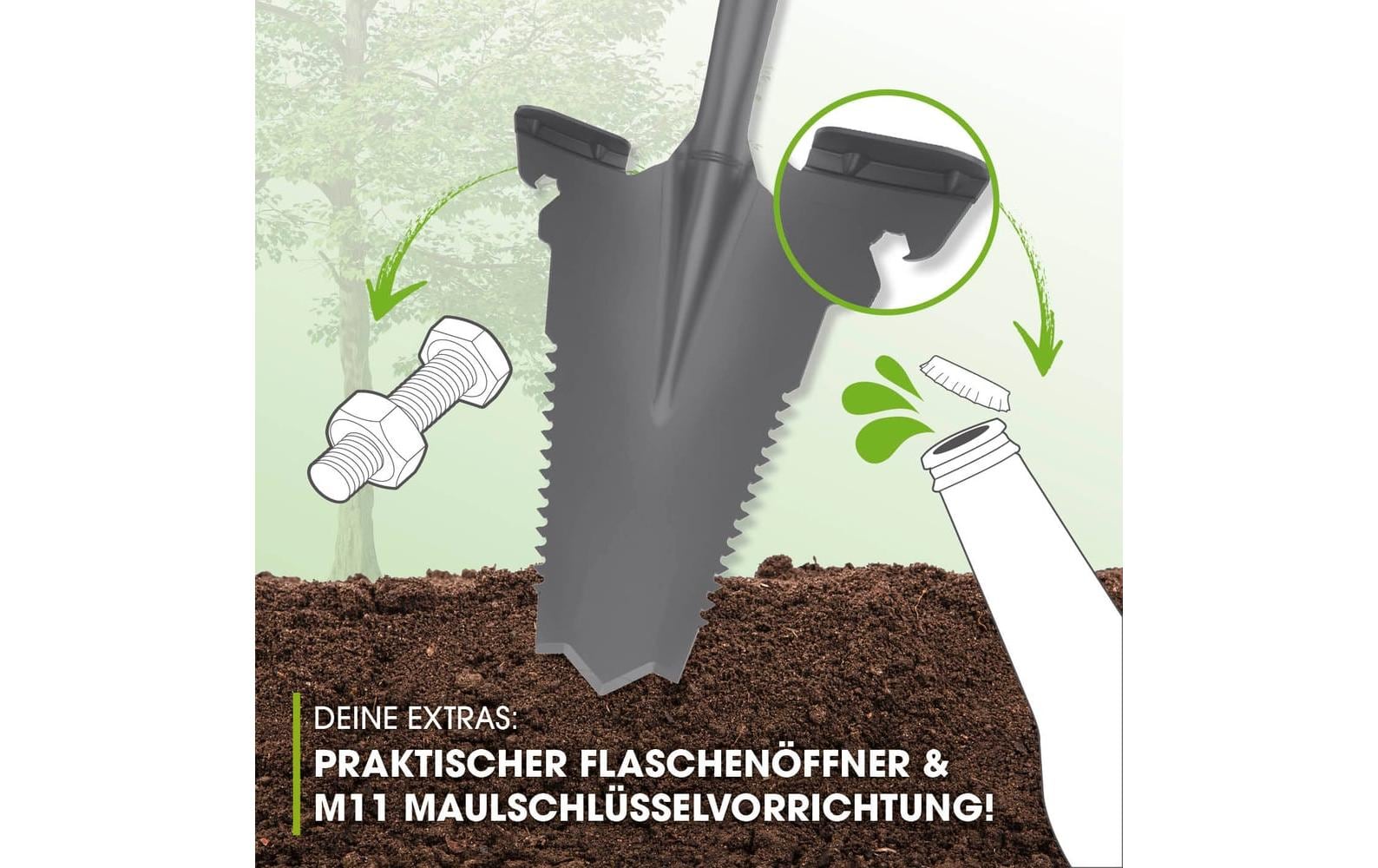 EASYmaxx Spaten- & Wurzelsäge - 114 cm, Grau/RotWurzelspaten