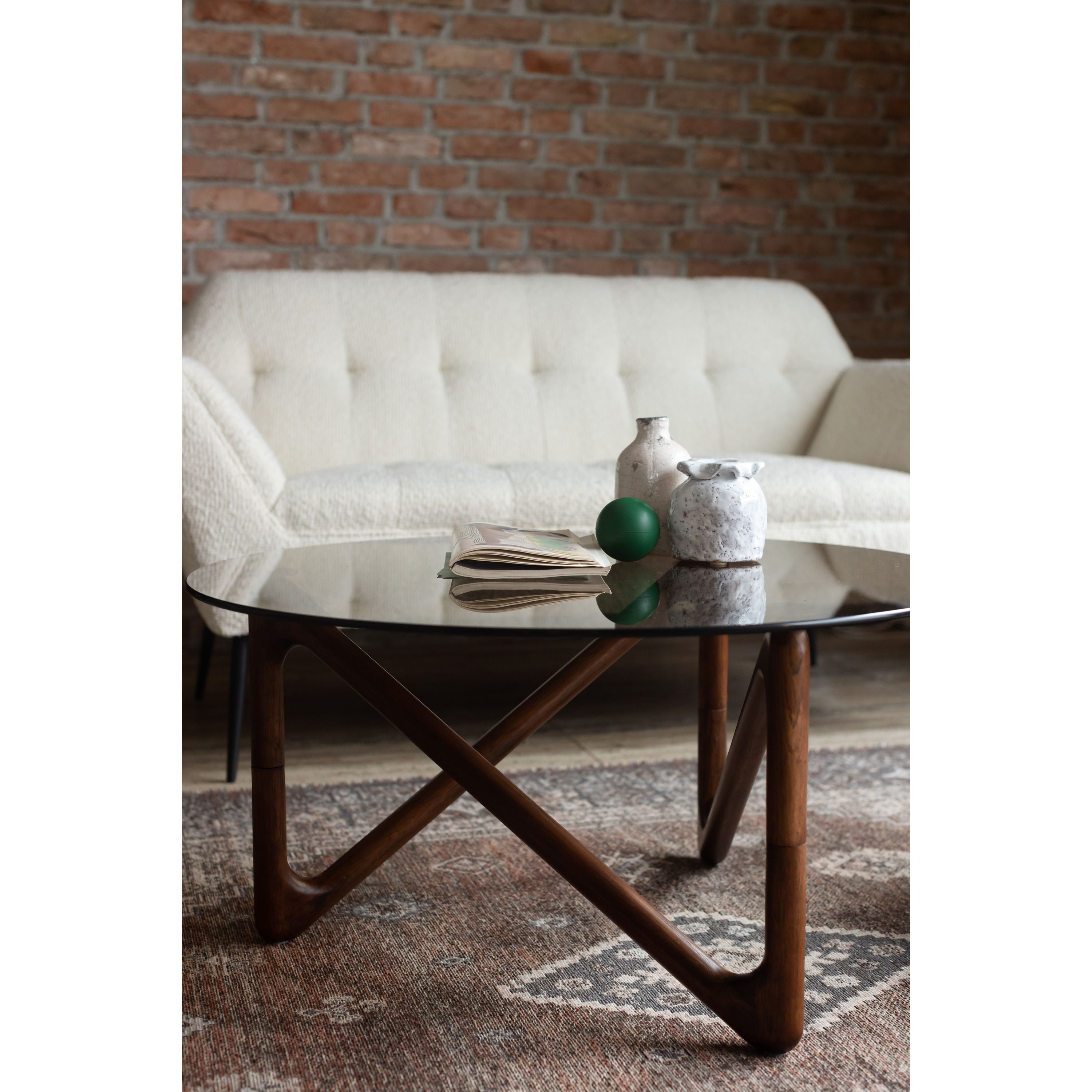 Dutchbone Naia Salontafel Rond 80 cm Hout Bruin