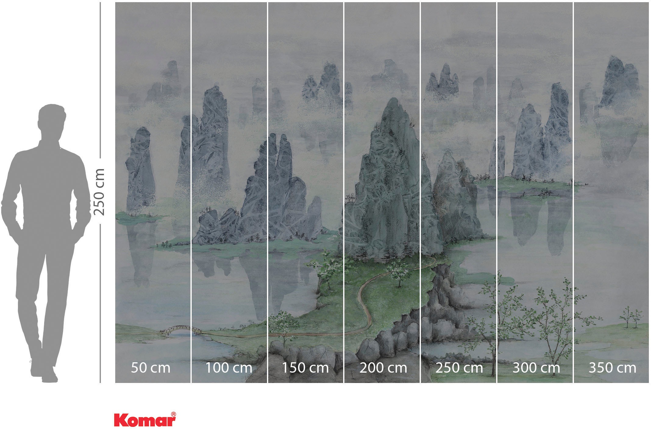 Komar Fototapete »Digitaldruck Vlies -  Fairyland - Grösse 350 x 250 cm« bedruckt glatt Wohnzimmer, Schlafzimmer